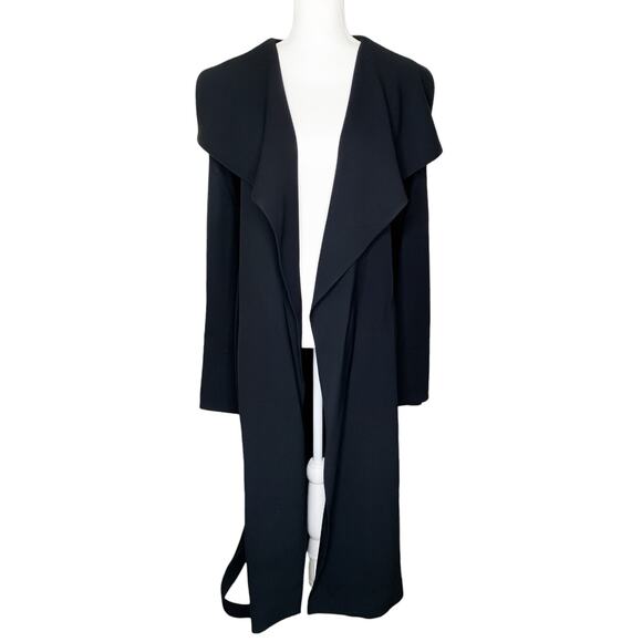 Totême Women's Signature Flowing Twill Trench Coat Black Pre-Fall '24 - Picture 9 of 16